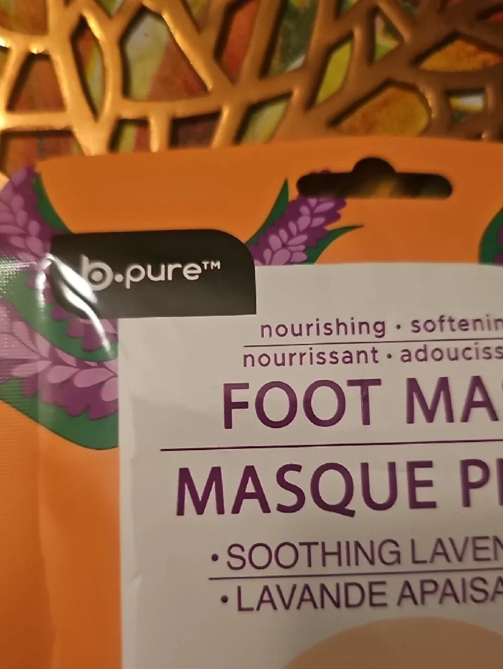 b.pure Soothing Lavender Foot Mask – Purple
